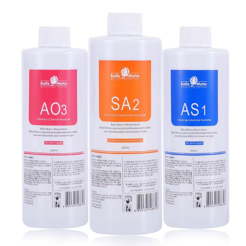 3PCS Hydra Facial Serum AS1 SA2 AO3 Aqua Peel Solution 1200ML Set