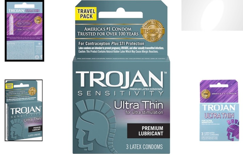 Ultra Thin Lubricated Condoms - Trojan Sensitivity 3 Pack for Enhanced Sensation gallery