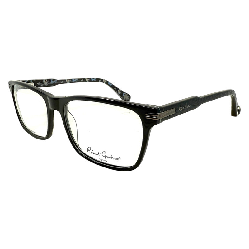ROBERT GRAHAM – ROGAN BLK 56/17/145 – BLACK – NEW Authentic EYEGLASSES