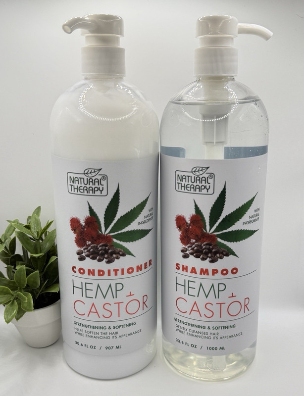 Natural Therapy Hemp & Castor Oil Shampoo + Conditioner Set 33.8/30.6 fl oz