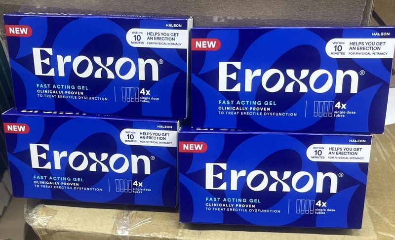 4 pack Eroxon StimGel Fast Acting Gel 4 Single Dose Tubes Per Box Exp 07/2026
