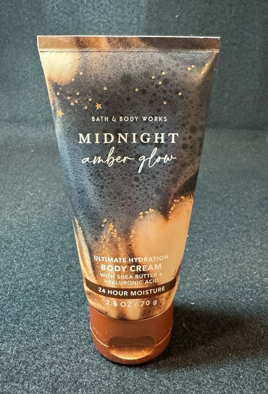 Bath & Body Works Midnight Amber Glow Travel Size Body Cream 2.5 oz New