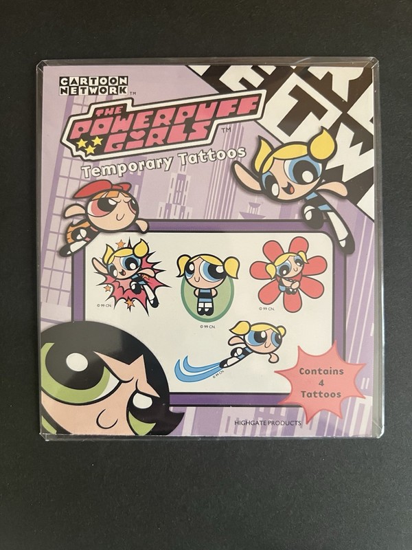 Highgate Vintage Temporary Tattoos The Powerpuff Girls 1999 Set Of 4 gallery