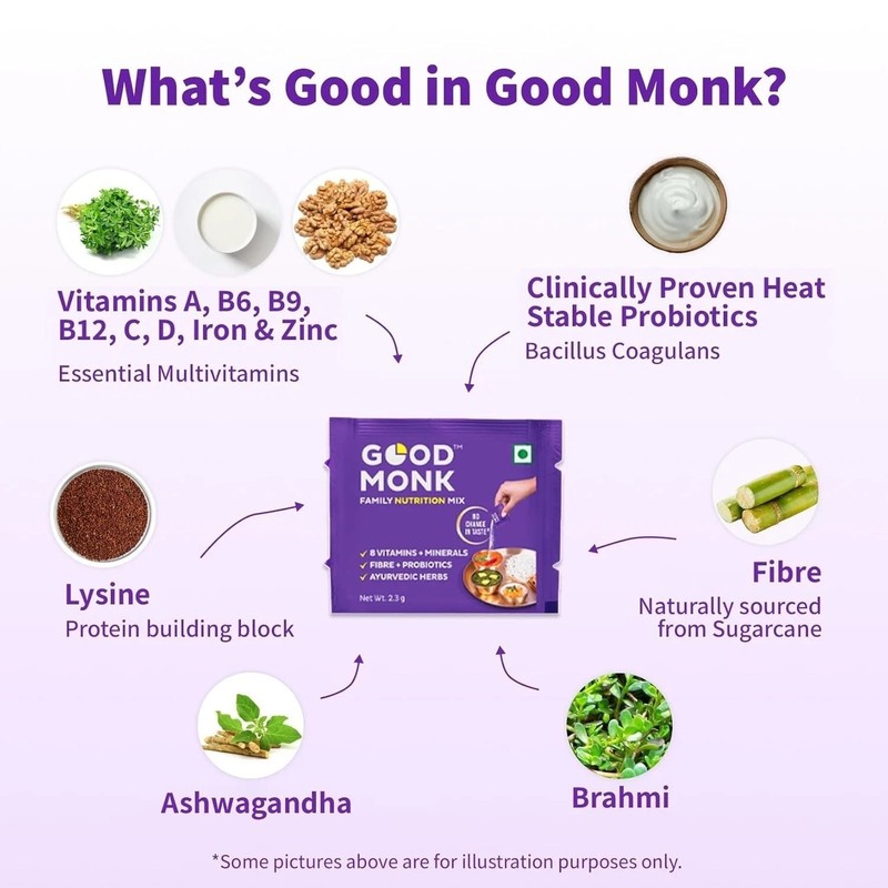 Good Monk Multivitamin Improves Energy ,Immunity & Gut Health 15 Sachets gallery