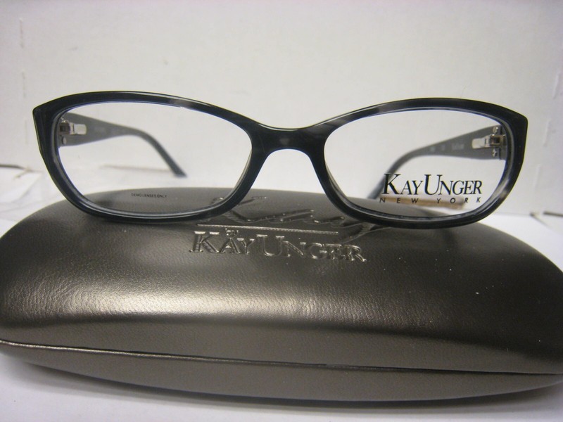 KAY UNGER EYEGLASSES FRAME K147 BLACK 51-16-140-28V WITH CASE AUTHENTIC