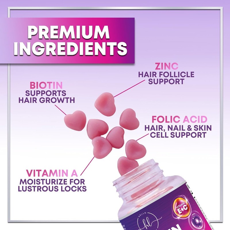 Hair Gummy Vitamins - 5000mcg Biotin For Faster, Stronger, Healthier Hair Growth gallery