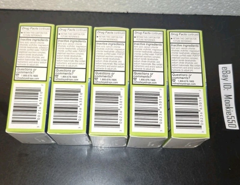 5 Box Lot REFRESH RELIEVA Lubricant Eye Drops 0.33 oz 10mL EXP 11/2024-12/2024 gallery