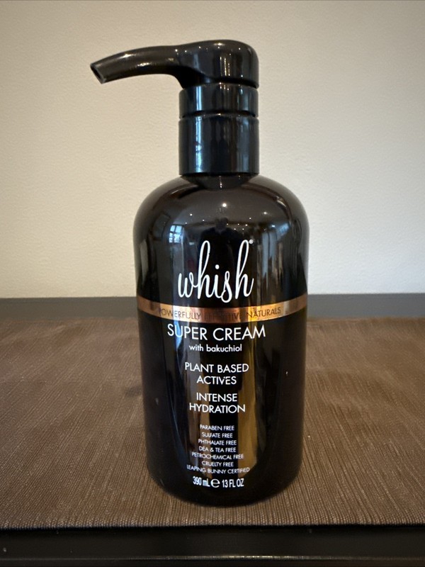 Whish SUPER CREAM w/Bakuchiol Intense Hydration Body Cream Powerful 13 oz NEW