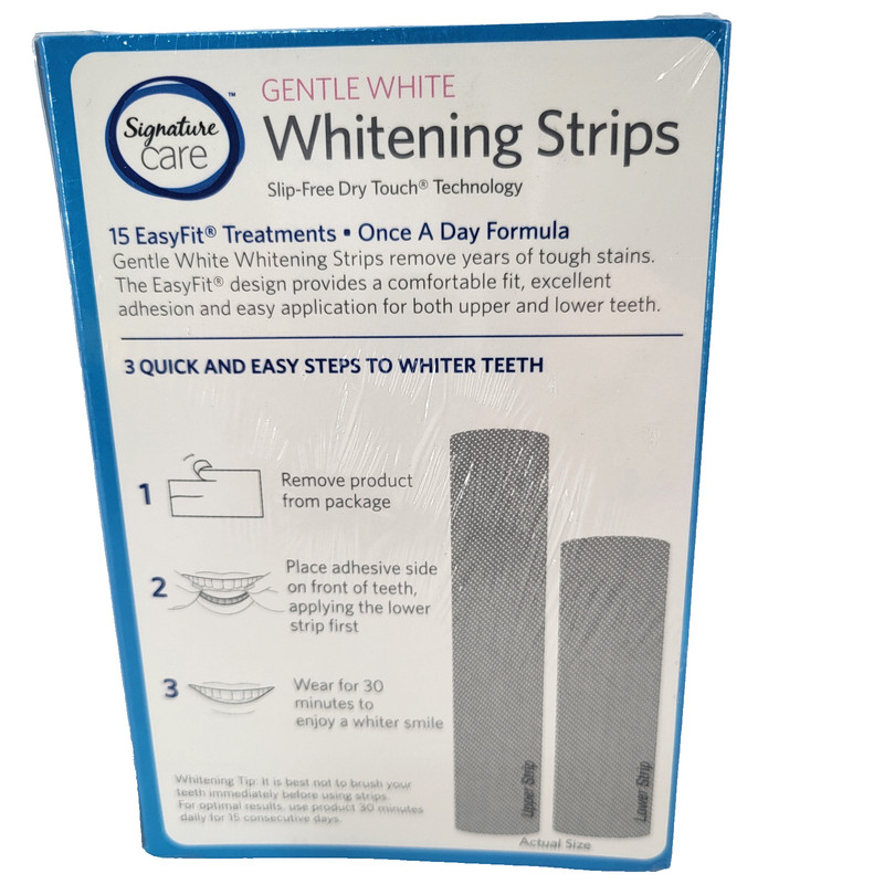 Signature Care Gentle White Whitening Strips 24 Strips 12 Treatments Exp 11/2027 gallery