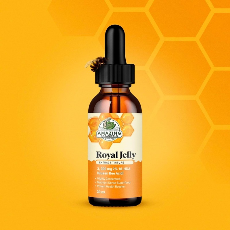 Amazing Botanicals Royal Jelly Extract Tincture 3,000 mg Natural Energy & Immune gallery