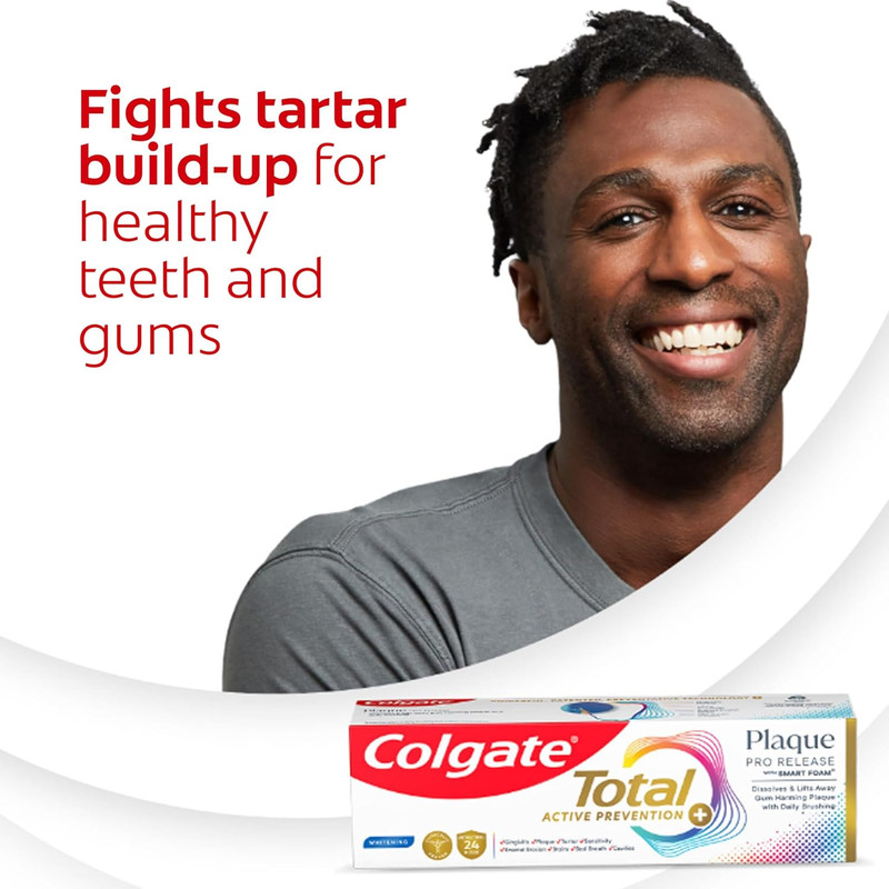 Colgate Total Plaque Pro Release Whitening Toothpaste Pack, Whitening Fluoride T gallery
