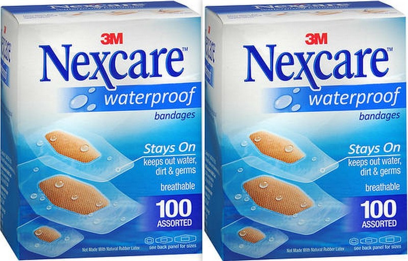 Nexcare Bandages CLEAR WATERPROOF Assorted Sizes 100ct ( 2 pack ) BIG BOX