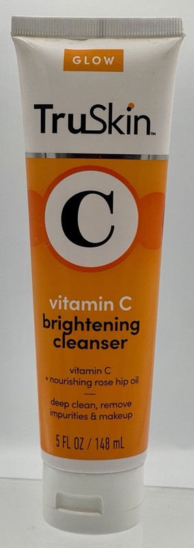 TruSkin Glow Vitamin C Brightening Cleanser 5oz Rose Hip Anti Aging Face Wash