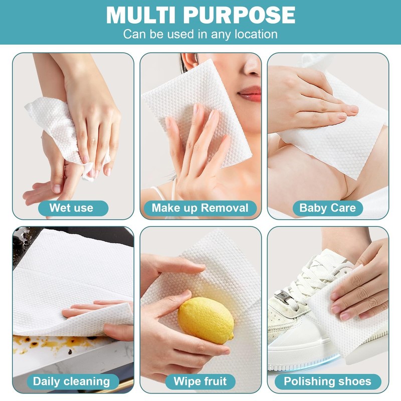 Face Towels, Disposable Face Towel 100 Count, Makeup Remover Dry Wipes, Soft ... gallery