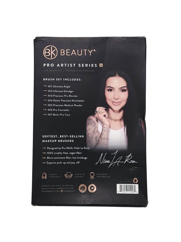 BK Beauty Nikki La Rose Pro Artist Brush Set 7 pc NIB Genuine Authentic gallery