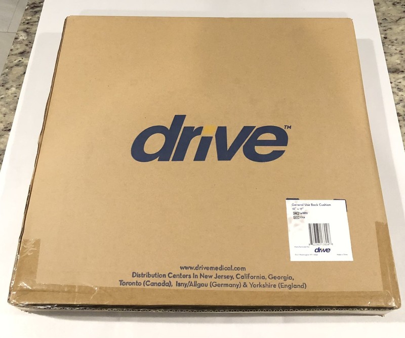New-Drive Medical-General Use Back Cushion #14889 Lumbar Support 18”x17”, Black gallery