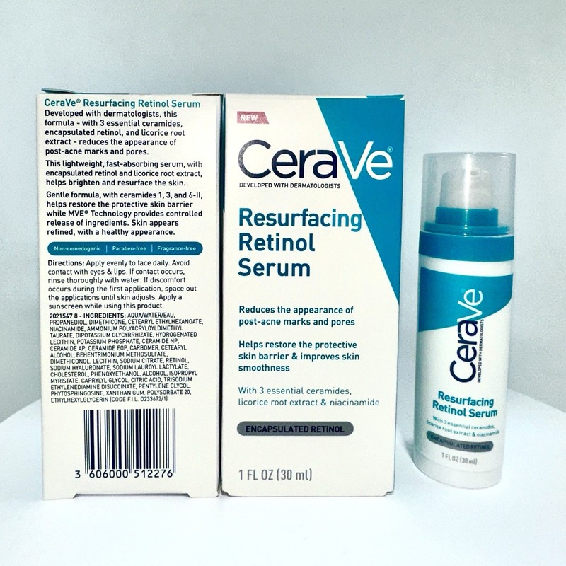 CERAVE RESURFACING RETINOL SERUM 1 OZ BOXED LOT OF 2 gallery