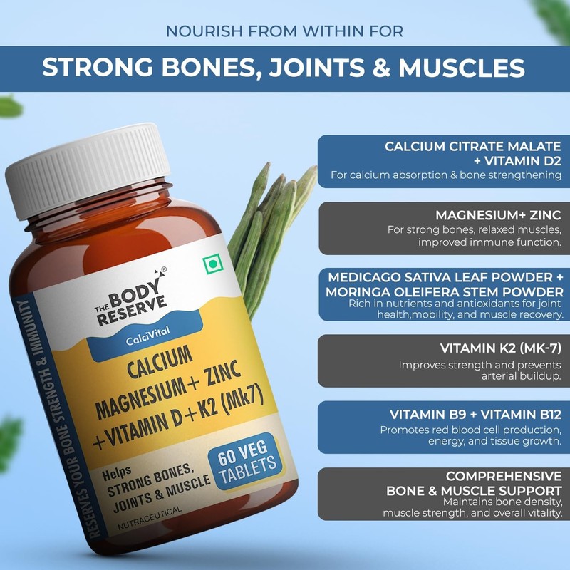 5 Pack The Bo.dy Reserve Calcium K2 MK7 300 Tablets Veg gallery