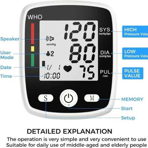 Blood Pressure Monitor with Carrying Case Portable gallery