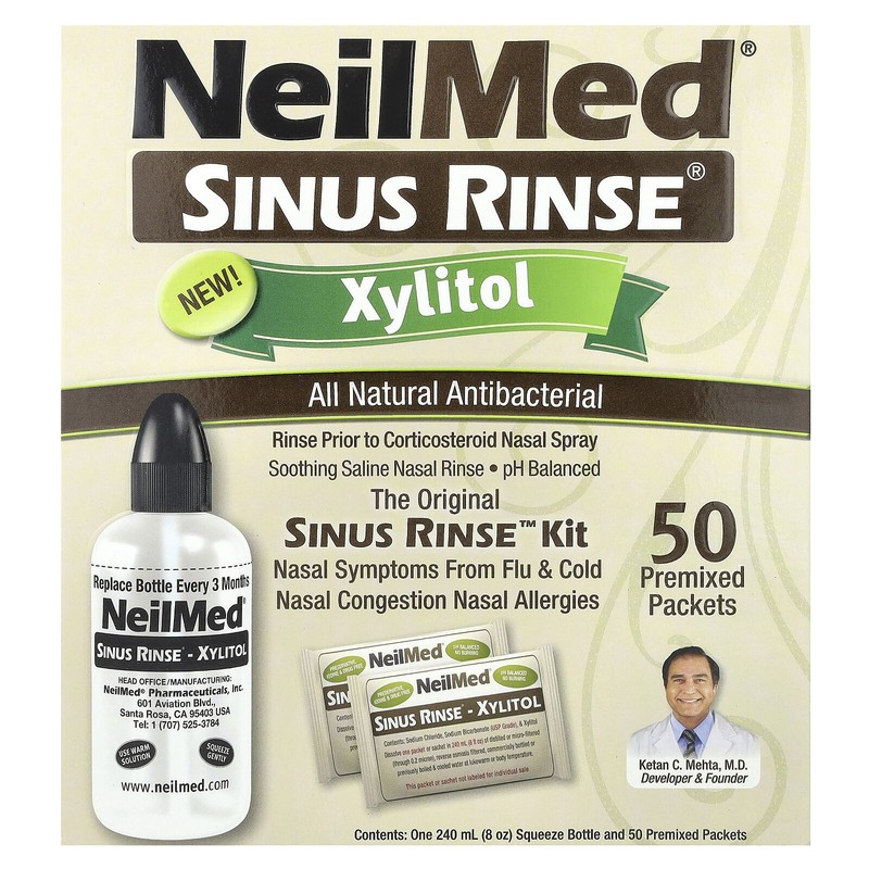 Sinus Rinse, Xylitol, Sinus Rinse Kit, 2 Piece Kit