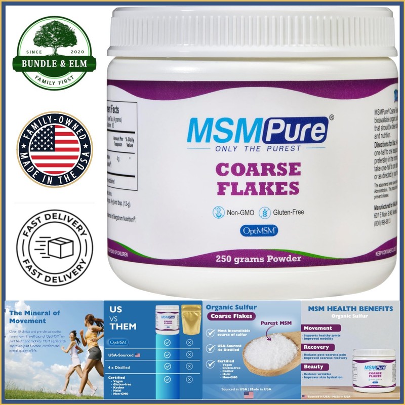 Organic Sulfur Powder for Joint Mobility and Skin Appearance Improvement