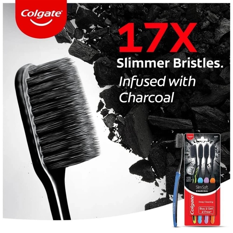 Colgate Slimsoft Charcoal Manual Toothbrush for Adults gallery