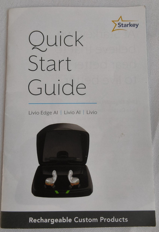 Starkey Livio Edge AI Hearing Aids Charging Case Manual Tested & Cleaned #W4820 gallery