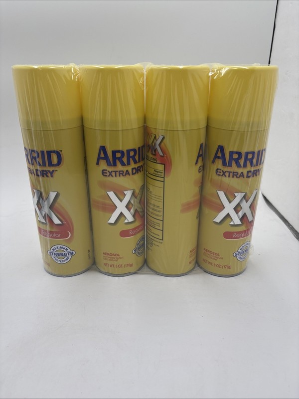 Arrid Extra Dry XX Aerosol Antiperspirant Deodorant Regular, 6 oz (PACK OF 4)