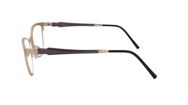 GOLD&WOOD Eyeglasses Frame Wood Metal Acetate Luxembourg Made MARYLIN 01 02 gallery
