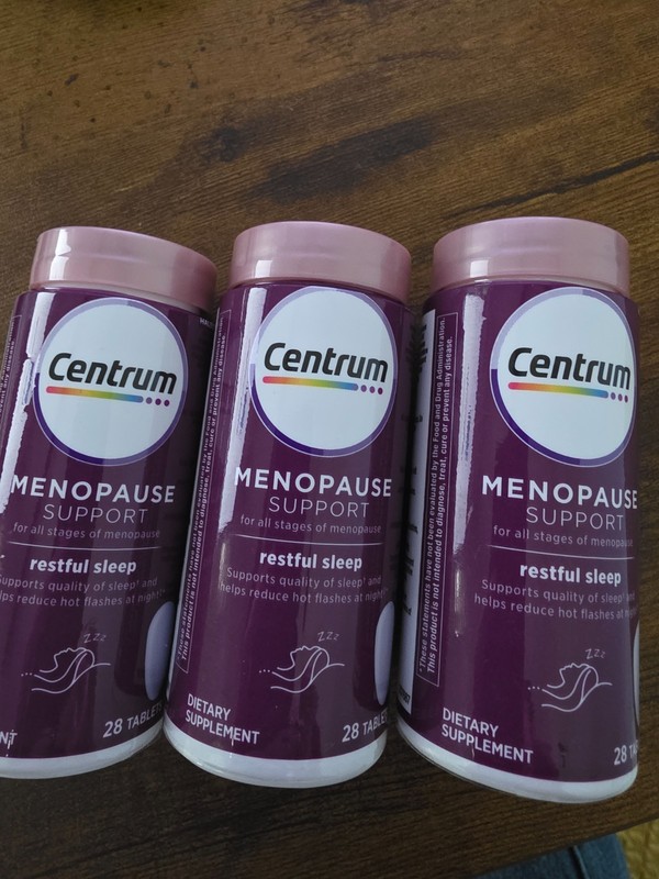 Pack 3 Centrum Menopause Support Restful Sleep Supplement, 28 tablets each, 4/26