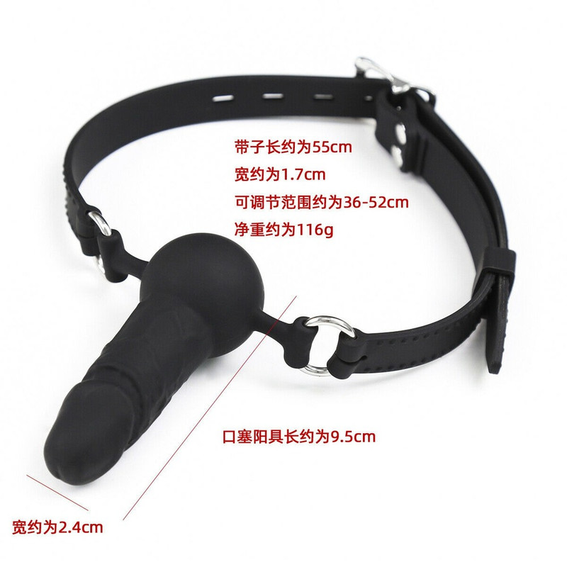Bondage Silicone Open Mouth Gag Plug Throat Oral Stuffed Restraint Fixation BDSM gallery