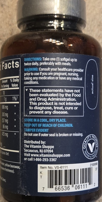 Vthrive OMEGA-3 WITH TURMERIC 60 Softgels ( 60 Servings ) BEST BY 03/26 FREESHIP gallery