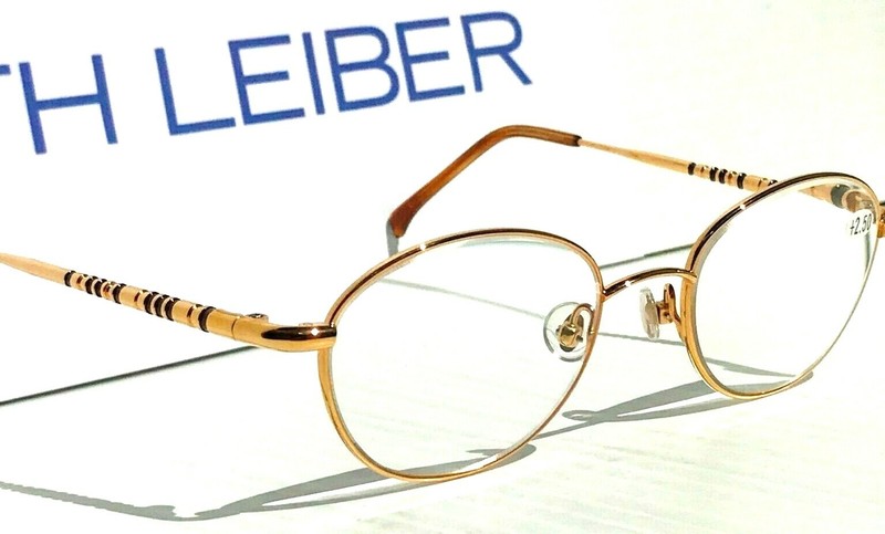 Judith Leiber GOLD OVAL FASHION Reader +2.5 Powered Womens Glasses