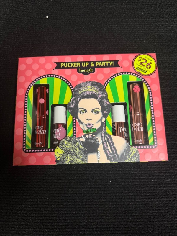 Pucker Up And Party Benefit Lip Balm set NIB