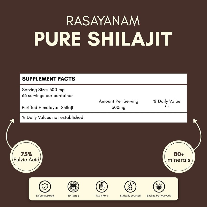 Rasayanam Pure Himalayan Shilajit Resin 20g | Natural Mineral Resin | Free Ship gallery