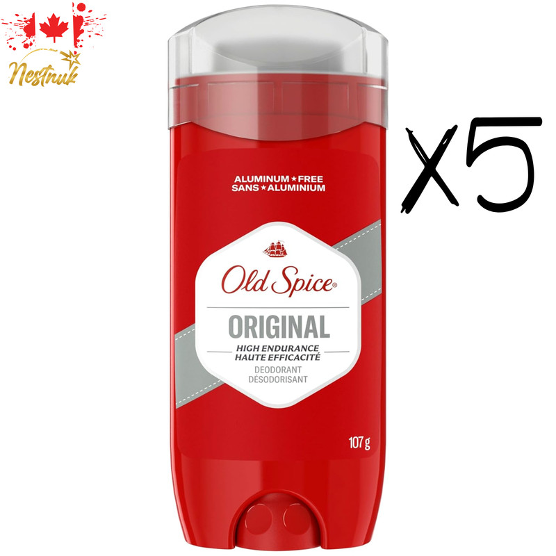 Old Spice High Endurance Deodorant | Original Scent | 107g (3.8oz) | 5-Pack