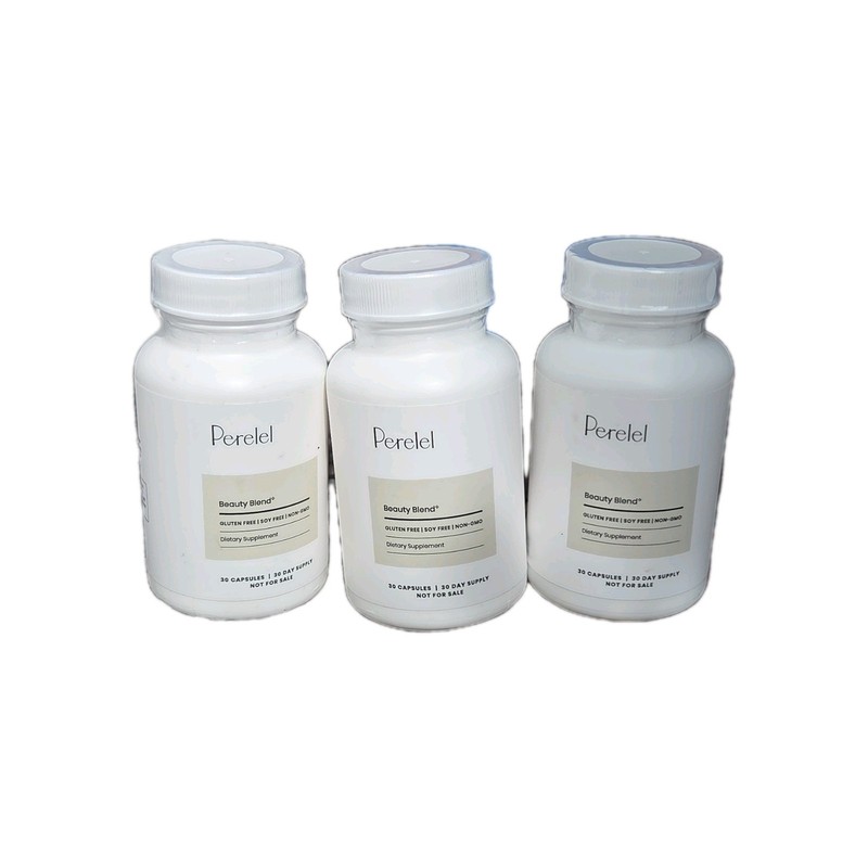 3- Perelel Beauty Blend Biotin Collagen Supp 30 Caps Gluten & Soy Free exp 2/27