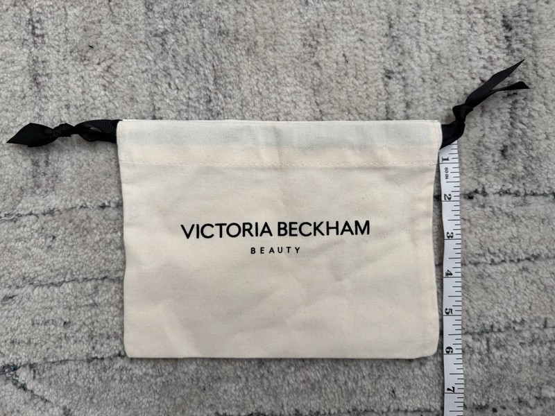 Victoria Beckham Ivory Canvas Drawstring Pouch 8 x 6 Inches gallery