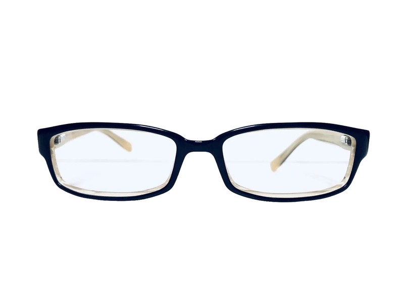 DKNY Black Exterior Beige Wood Interior Lucite Rectangle Glass DY4561 54 16 140