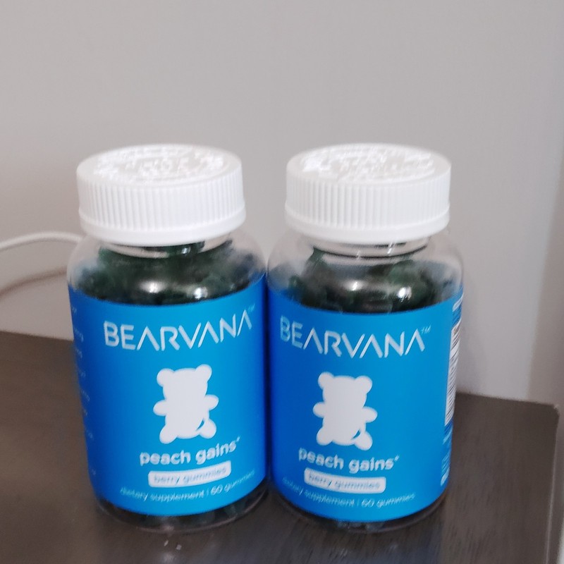 Bearvana Peach Gains Apple Cider Vinegar + B12 & Folic Acid Vegan Gummies 60
