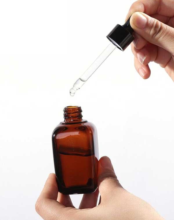 10ml-100ml Square Amber Glass Dropper Bottles w/ Pipette Perfume Drop Container gallery