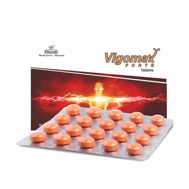 Charak Vigomax Forte Ayurvedic Tablets – 200 Tabs (10×20) Male Vitality Support gallery