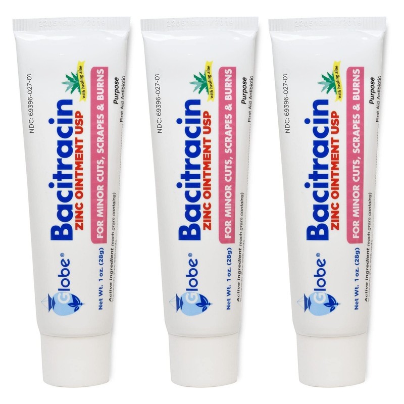 Bacitracin with Zinc Ointment + Aloe 1 Oz / 28 G (Pack of 4)