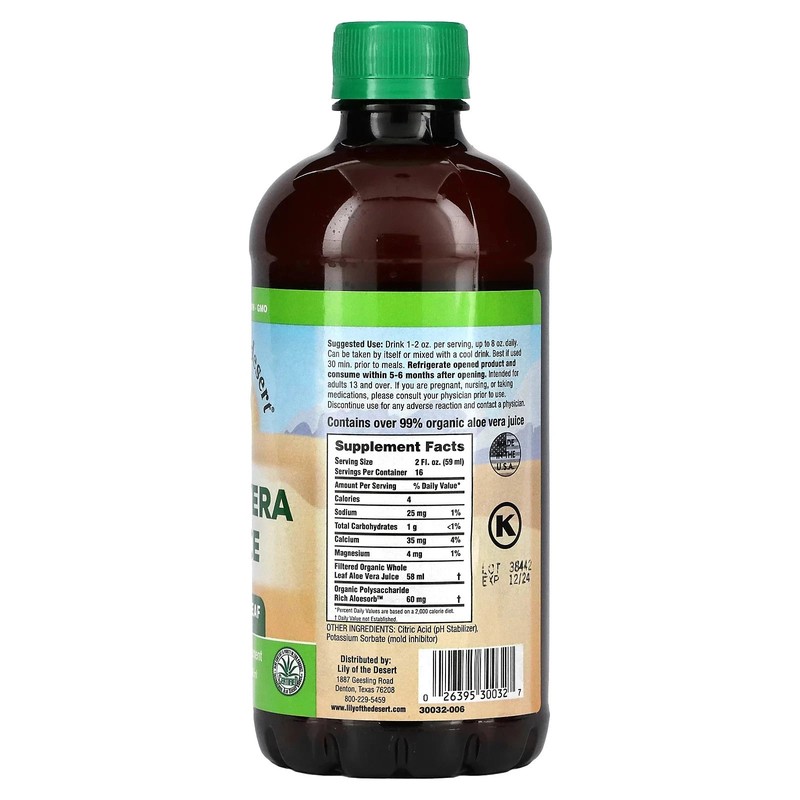 Lily of the Desert Aloe Vera Juice 32 fl oz Whole Leaf gallery