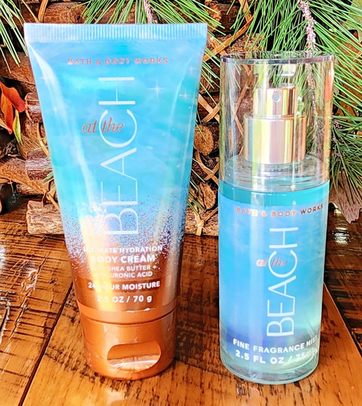 2Pcs~2026☀️SUMMER~⛱️AT THE BEACH~Bath Body~ MIST/BODY CREAM Travel Sz~SHIP FREE