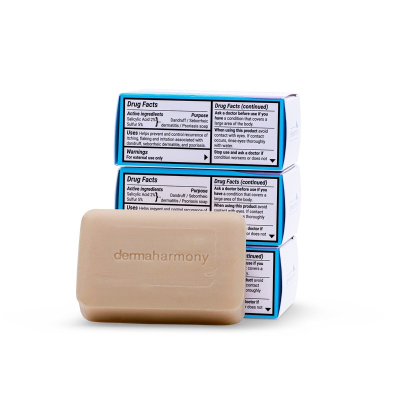 5% Sulfur and 2% Salicylic Acid Soap – DermaHarmony 4 oz (3 Bars)