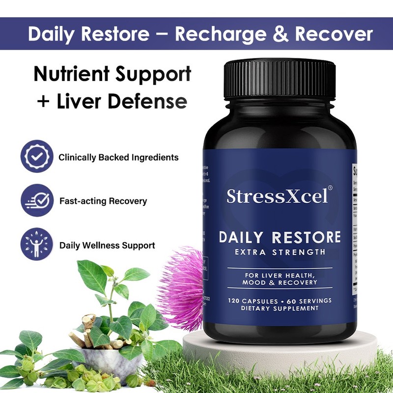 StressXcel For Liver Health,Mood&Recovey 30/60/120Caps,Non-GMO,Gluten-Free gallery