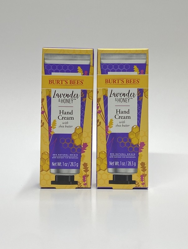 Burt’s Bees Hand Cream Shea Butter Lavender Honey Natural 1 Oz Each ( Pack of 2)