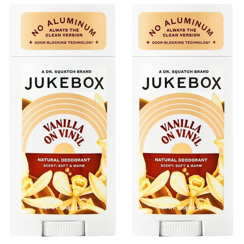 JUKEBOX Natural Deodorant for Women Vanilla Ylang Ylang Scent Aluminum Free 2 PK