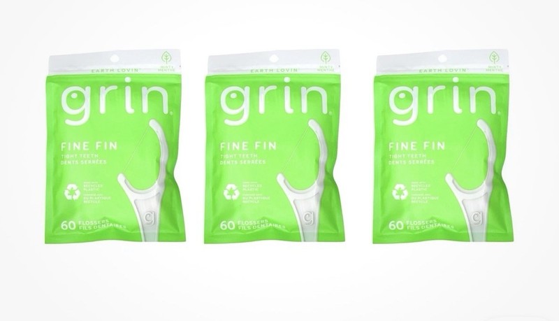 Grin Mint Dental Flossers Fine Tight Teeth Oral Floss Picks 180 Ct 3 Pack.